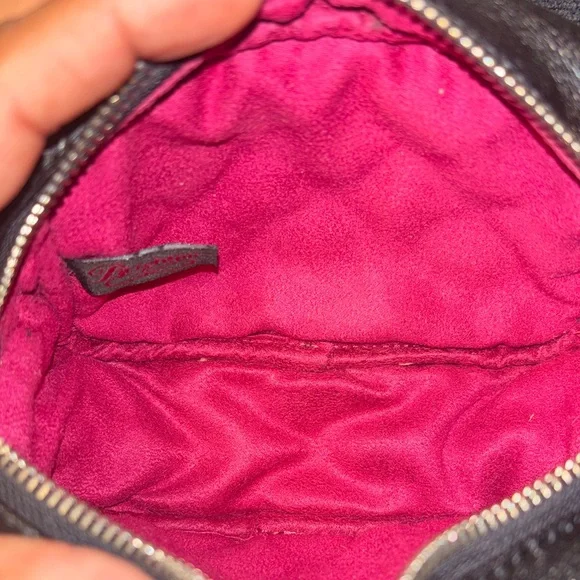 Brighton Quilted Black Leather Crossbody with Silver Chain Strap - Picture 6 of 7